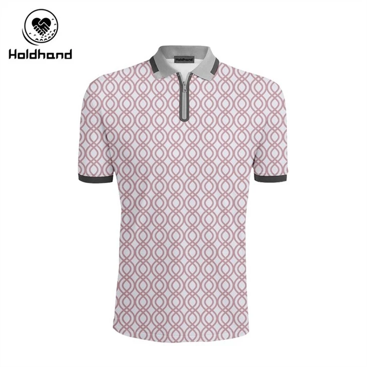 Moisture Wicking Polo Shirt Golf Shirts For Men Dry Fit Short Sleeve Curve Design Design Print Performance